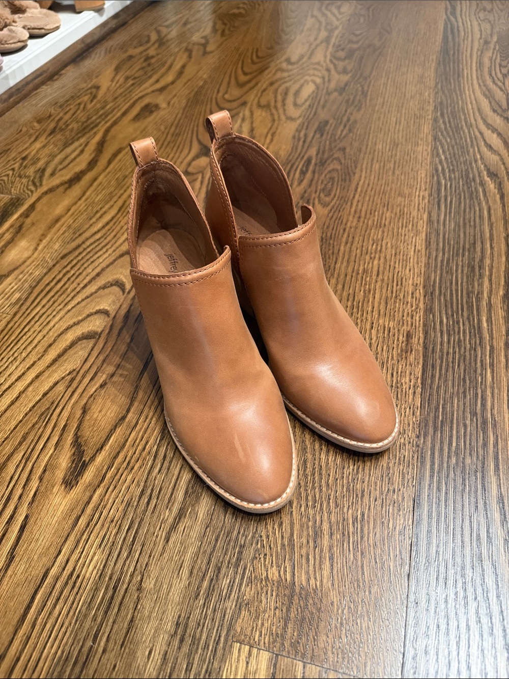 Jeffrey Campbell Tan Leather Ankle Booties